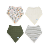 Cotton Muslin Bandana Bib 4pk | Pressed Petals