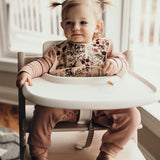 Floral Silicone Bib with Crumb Catcher