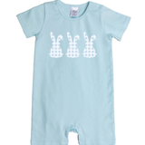 Boys Gingham Bunny Romper