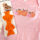 Embroidered Pumpkin Pink Bodysuit