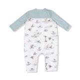Migrating Mallards Romper w/ Contrast Sleeves