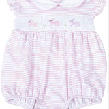 Hoppity Hop Classics Smocked Flutters Bubble - Pink