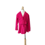 Amara Cropped Cord Jacket | Crushed Berry