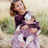 Amethyst Velvet Tutu Bodysuit