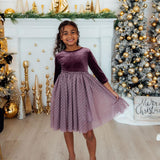 Amethyst Velvet Tutu Dress