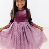 Amethyst Velvet Tutu Dress