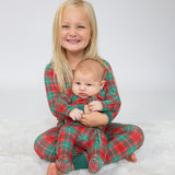 Holiday Plaid 2 Way Zipper Footie