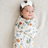 Bamboo Rayon Muslin Swaddle - Fleurs