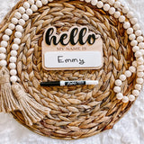 Hello My Name Is - Dry Erase Birth Announcement Sign