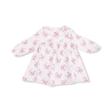 Belle Rosette Dot Long Sleeve Petal Collar Dress + Legging