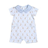 Blue Easter Bunnies Pima Romper