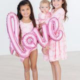 Blushing Bows 3/4 Sleeve Twirl Bodysuit