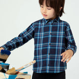 Boy Plaid Shirt - Blue