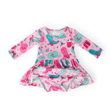 Christmas Cowgirl L/S Twirl Bodysuit