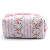 Classic Travel Makeup Pouch | Blue Floral