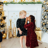 Cranberry Velvet Sequin Dress