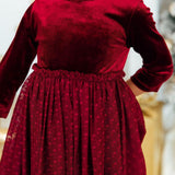 Cranberry Velvet Tutu Dress