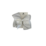 4" White Grosgrain Bow