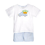 Easter Truck Applique Short Set
