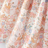 Easter Bunny Floral Print Flutter Sleeve Dress