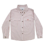 Flagler Fishing Shirt - Red and White Plaid