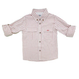 Flagler Fishing Shirt - Red and White Plaid