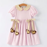 Pink Stripe Dress With Horse Side Ties