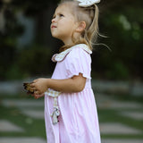 Pink Stripe Dress With Horse Side Ties