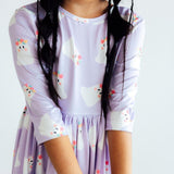 Feeling Fa-boo-lous 3/4 Sleeve Pocket Twirl Dress