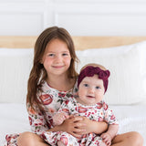 Footballs & Flowers 3/4 Sleeve Pocket Twirl Dress