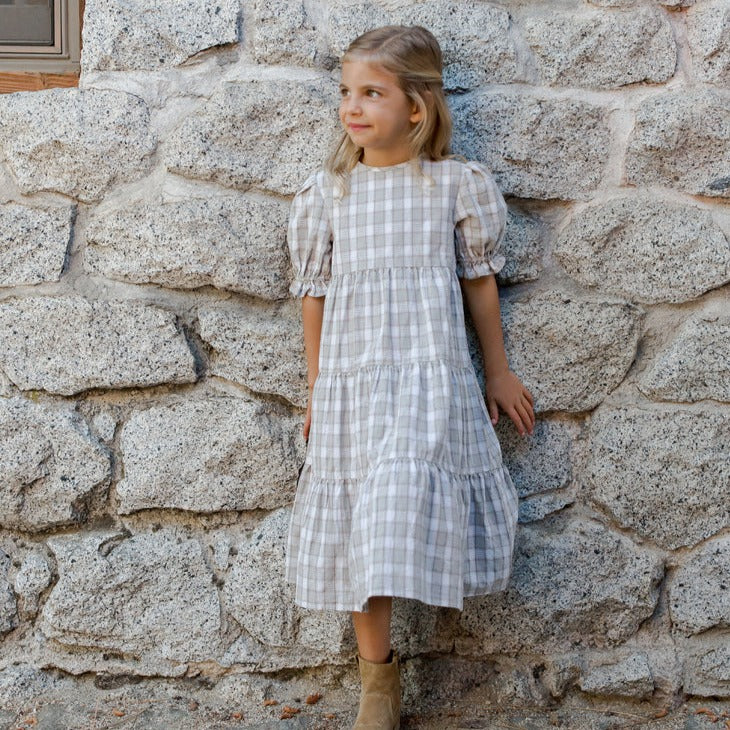 Frannie Dress | Pewter Plaid Rylee Cru holiday dress