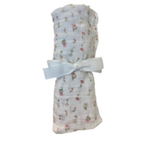 Cotton Muslin Swaddle - Blush Tulips