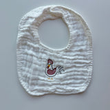 Muslin Rooster Cocky Bib
