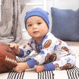 Game Day Boy's Henley LS Romper