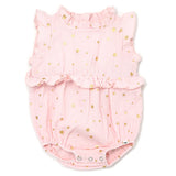 Gauze Lola Bubble - Mini Gold Stars - Pale Pink