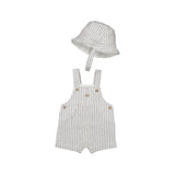 Boys Printed Overalls w/ Hat