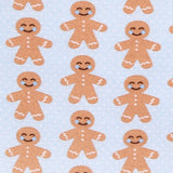 Gingerbread Kisses Printed Burp Cloth - Blue or Pink