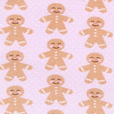 Gingerbread Kisses Printed Burp Cloth - Blue or Pink