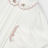 Girl Embroidered Blouse - Mauve