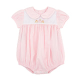 Pink Sawyer Bubble with Hand-embroidery - Pumpkins