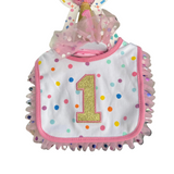 First Birthday Crown and Bib - Polkadot