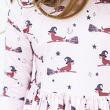 Happy Howl-oween 3/4 Sleeve Pocket Twirl Dress