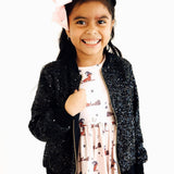 Happy Howl-oween 3/4 Sleeve Pocket Twirl Dress
