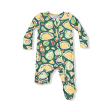 Newborn Happy Tacos 2 Way Zipper Footie