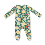 Newborn Happy Tacos 2 Way Zipper Footie