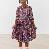 Haunted Garden 3/4 Sleeve Pocket Twirl Dress