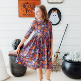 Haunted Garden 3/4 Sleeve Pocket Twirl Dress