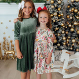 Holly Jolly Christmas 3/4 Sleeve Pocket Twirl Dress