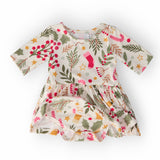 Holly Jolly Christmas 3/4 Sleeve Twirl Bodysuit