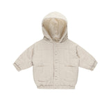 Hooded Woven Jacket I Basil Stripe